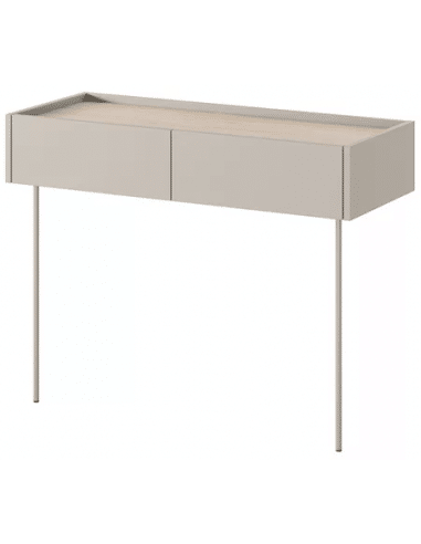 DESIN Konsolbord med 2 skuffer i MDF og metal B100 cm - Cashmere/Eg