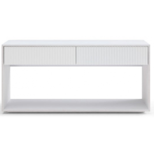 COSTINE Konsolbord i egetræsfinér B160 cm - Hvid