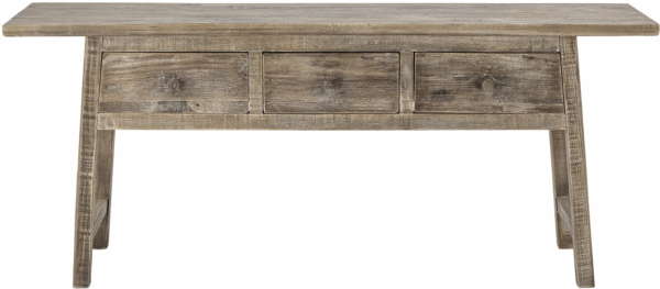 Konsolbord Creative Collection Camden håndlavet genanvendt træ natur 147x40x63 cm med 3 skuffer