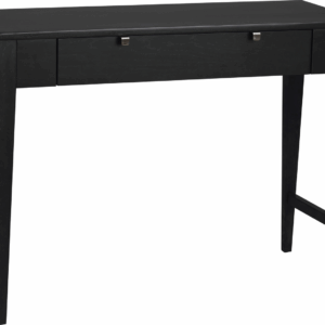 Konsolbord Rowico Confetti sortlakeret massivt egetræ sidebord 100 x 40 x 74 cm med skuffe