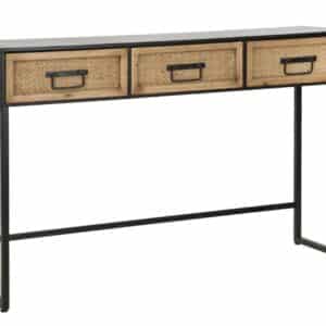 Boho chic konsolbord, metal og mdf - 120x35x78 cm