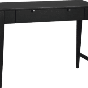 Konsolbord Rowico Confetti sortlakeret massivt egetræ sidebord 100 x 40 x 74 cm med skuffe