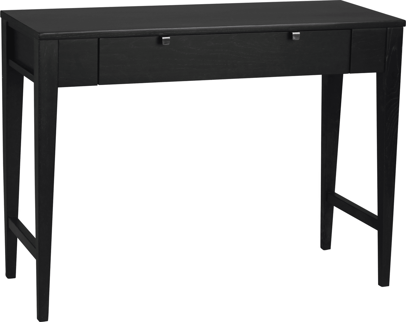 Konsolbord Rowico Confetti sortlakeret massivt egetræ sidebord 100 x 40 x 74 cm med skuffe